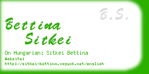 bettina sitkei business card